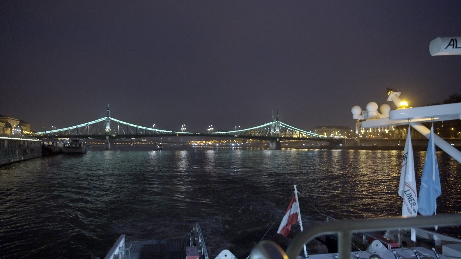 Budapest Nacht Hafen