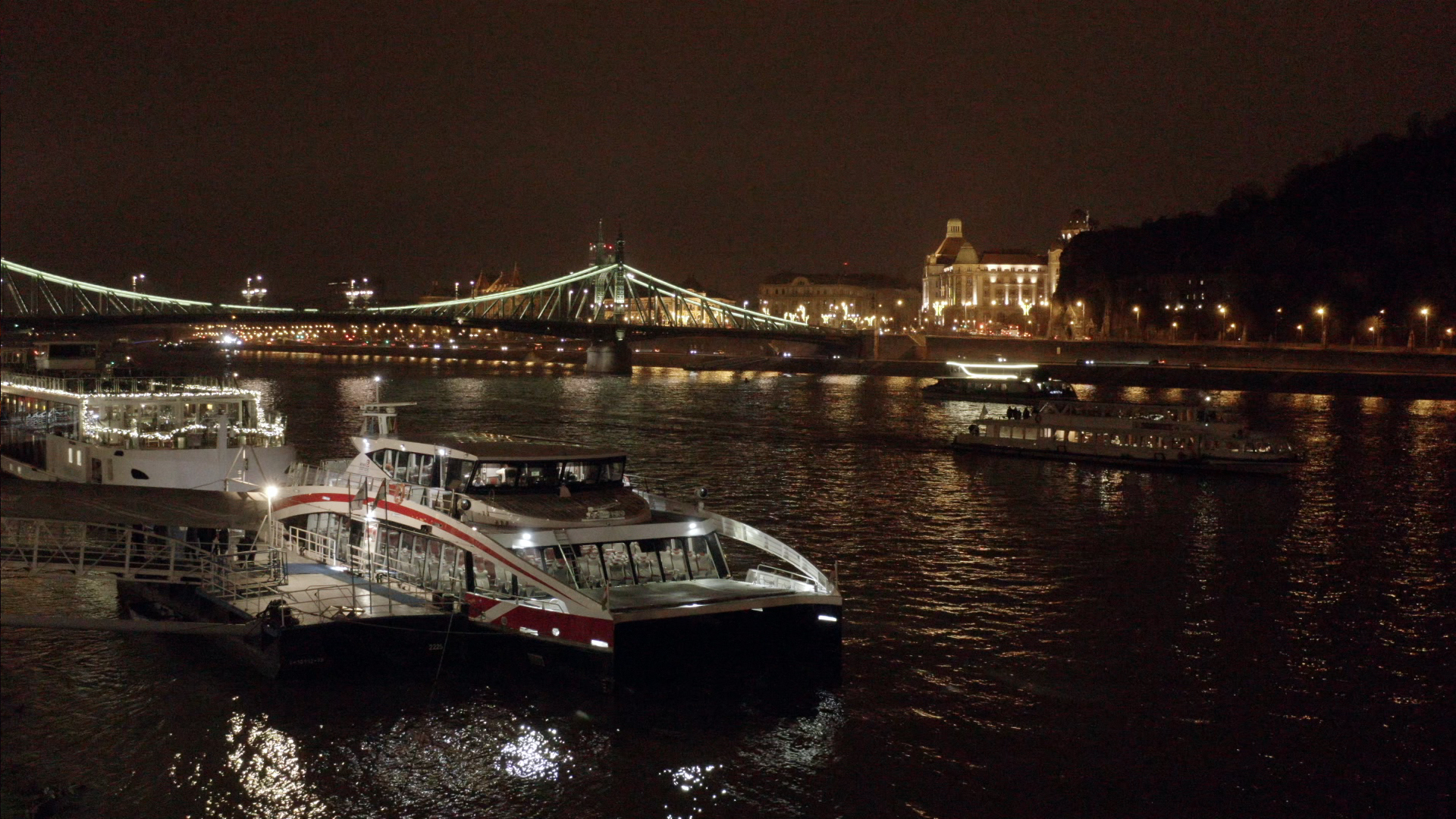 Twin City Liner Budapest Hafen Nacht