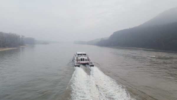 Twin City Liner fährt Donau entlang